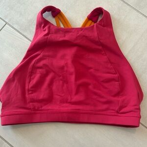 lululemon pink and orange sports bra